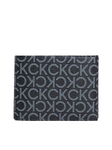 Calvin Klein 'Must' Mono Trifold Wallet, Classic Mono Black, (H) 9.5cm x (L) 12.5cm x (W) 2.5cm von Calvin Klein