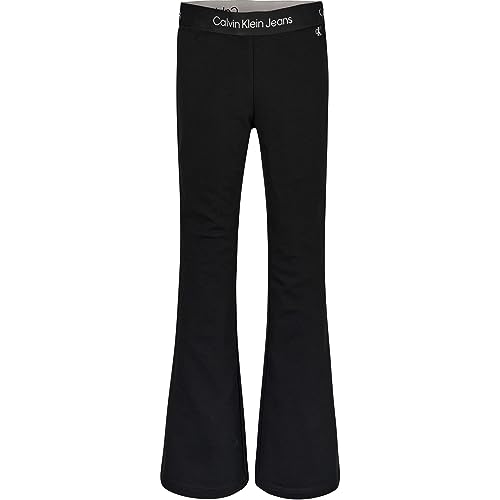 Calvin Klein PUNTO TAPE FLARE PANTS, schwarz(black), Gr. 120 von Calvin Klein Jeans