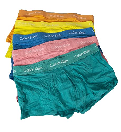 Calvin Klein Packung mit 5 Herren Boxer elastisch bei Sicht Unterwäsche CK Artikel NB1348A The Pride Edit 5 Pack, 1DE Orange/Pink/Yellow/Blue/Turquoise, XL von Calvin Klein