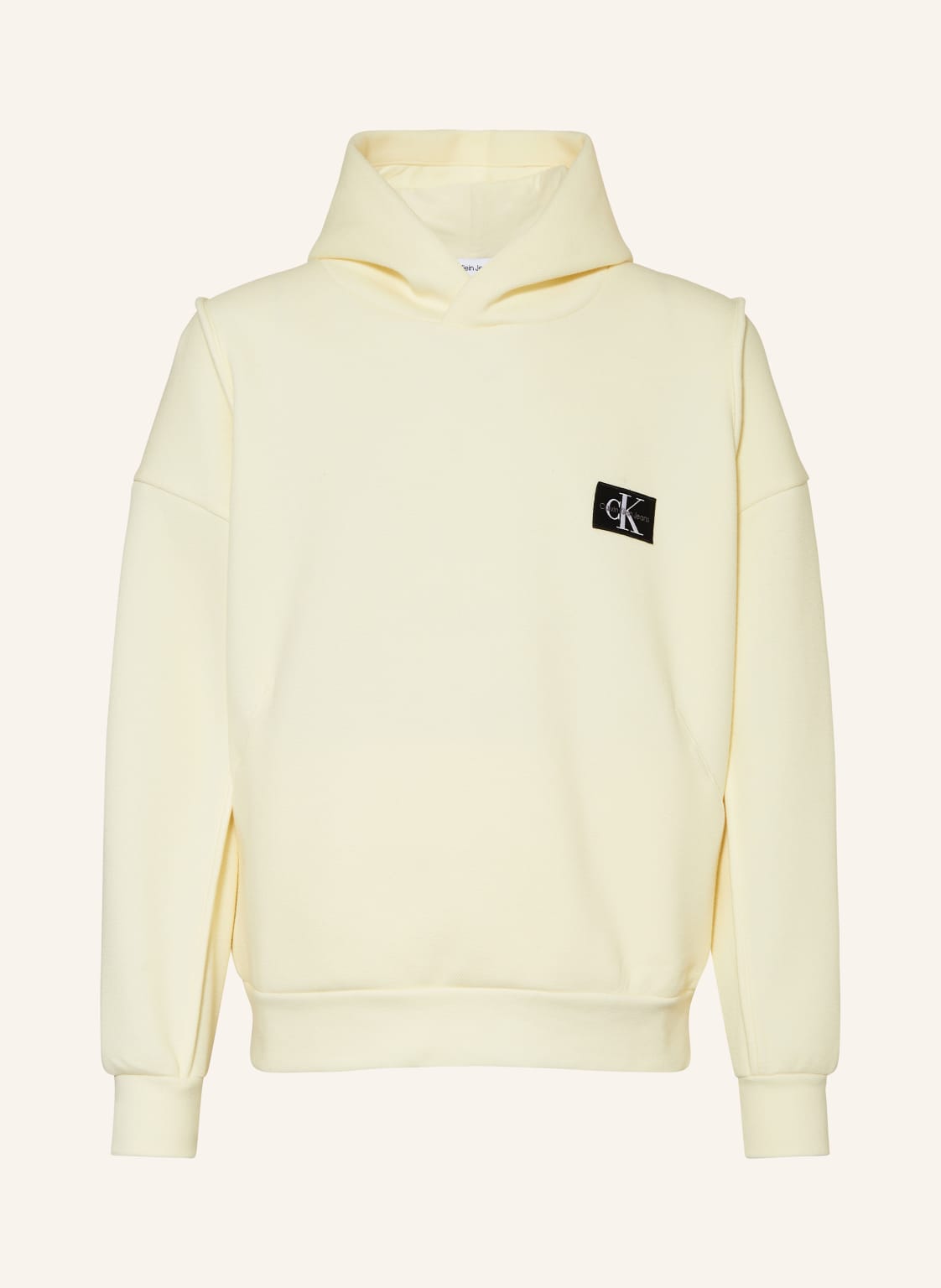 Calvin Klein Piqué-Hoodie beige von Calvin Klein