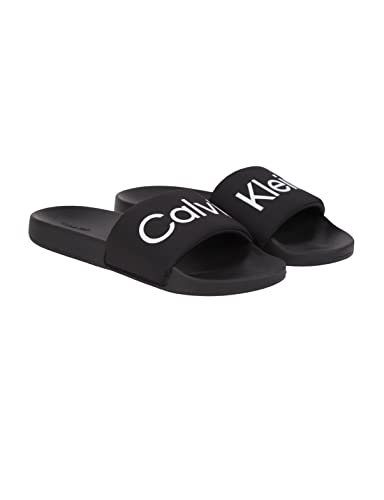 Calvin Klein Pool Slide TXT HM0HM00962 Herren-Flip-Flops, Ck schwarz, 45 EU von Calvin Klein