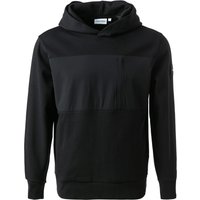 Calvin Klein Herren Hoodie schwarz Baumwolle unifarben von Calvin Klein