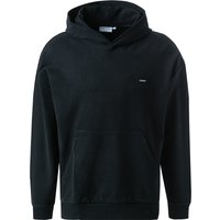 Calvin Klein Herren Hoodie schwarz Baumwolle unifarben von Calvin Klein