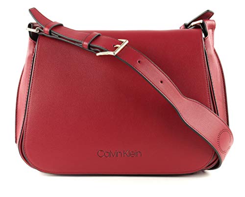 Calvin Klein Punched Sml Satchel, Damen Tornistertasche, Rot (Tibetan Red), 0.1x0.1x0.1 cm (W x H L) von Calvin Klein