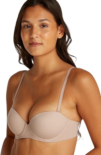 Calvin Klein Damen Push-Up BH Abnehmbare Träger, Beige (Cedar), 85C von Calvin Klein