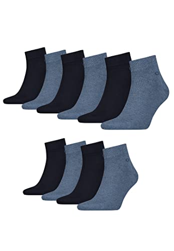 Calvin Klein Quarter Sneaker Socken Herren Kurzsocke 10 Paar, Farbe:Denim Melange, Socken & Strümpfe:43-46 von Calvin Klein