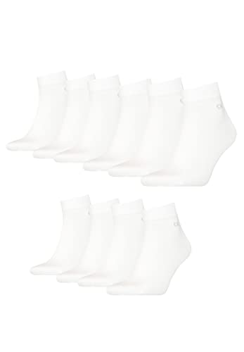 Calvin Klein Quarter Sneaker Socken Herren Kurzsocke 10 Paar, Farbe:White, Socken & Strümpfe:43-46 von Calvin Klein