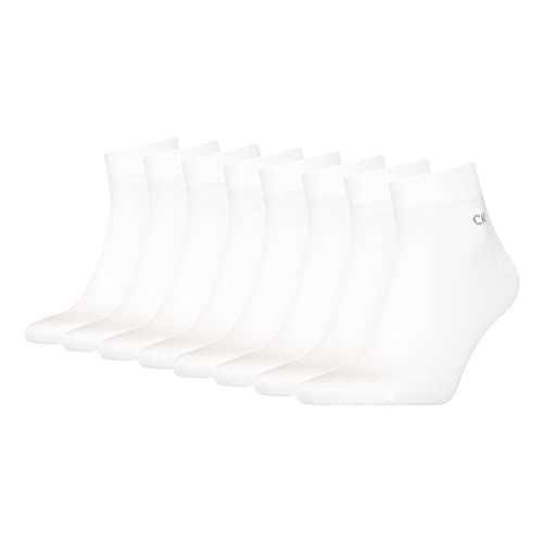 Calvin Klein Quarter Sneaker Socken Herren Kurzsocke 4 Paar, Farbe:White, Socken & Strümpfe:39-42 von Calvin Klein