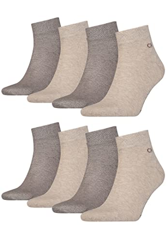 Calvin Klein Quarter Sneaker Socken Herren Kurzsocke 8 Paar, Farbe:Brown Melange, Socken & Strümpfe:43-46 von Calvin Klein