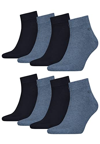 Calvin Klein Quarter Sneaker Socken Herren Kurzsocke 8 Paar, Farbe:Denim Melange, Socken & Strümpfe:39-42 von Calvin Klein