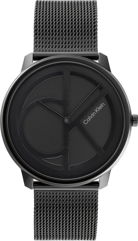 Calvin Klein Quarzuhr CK ICONIC 40 mm 25200028, Armbanduhr, Damenuhr, Herrenuhr, Edelstahlarmband, analog von Calvin Klein
