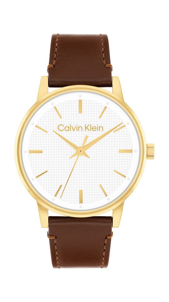 Calvin Klein Quarzuhr CK Linked 25200503, Armbanduhr, Damenuhr, Lederarmband, analog von Calvin Klein