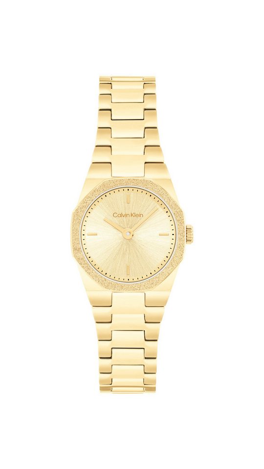 Calvin Klein Quarzuhr Geometric Elegance 25100142, Armbanduhr, Damenuhr, Edelstahlarmband, analog von Calvin Klein
