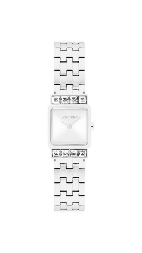 Calvin Klein Quarzuhr Poise 25100161, Armbanduhr, Damenuhr, Edelstahlarmband, analog, Glaskristalle von Calvin Klein