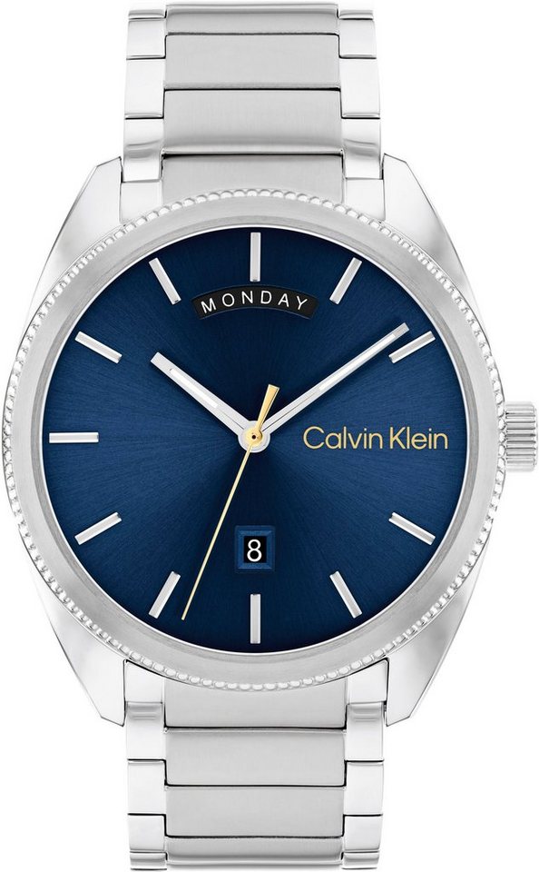 Calvin Klein Quarzuhr TIMELESS 25200446, Armbanduhr, Herrenuhr, Datum, Mineralglas, Edelstahlarmband von Calvin Klein