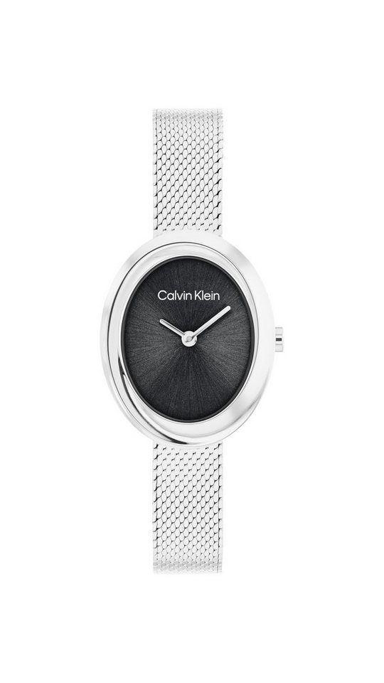 Calvin Klein Quarzuhr TWISTED BEZEL 25100151, Armbanduhr, Damenuhr, Edelstahlarmband, analog von Calvin Klein