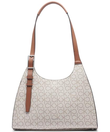 Calvin Klein Quill Umhängetasche mit drei Fächern, Vanille/Khaki/Caramel, Einheitsgröße Calvin Klein Quill Umhängetasche mit drei Fächern, Vanille/Khaki/Caramel, Einheitsgröße von Calvin Klein