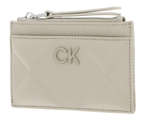 Calvin Klein Quilt Cardholder with Zip Stoney Beige von Calvin Klein