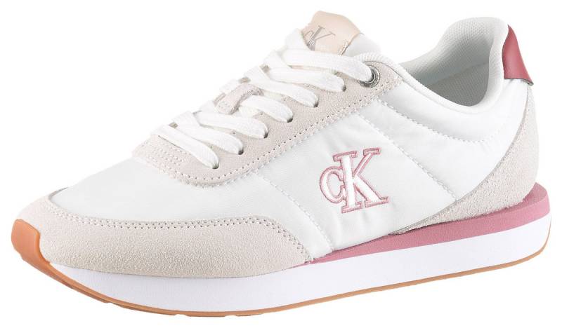 Calvin Klein RETRO RUNNER ESS MIX MAT Keilsneaker Schnürschuh, Halbschuh, Freizeitschuh mit leichter Laufsohle von Calvin Klein