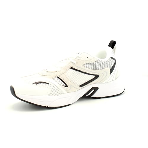 Calvin Klein Herren Retro Tennis Su-Mesh Sneaker, Bright White/Black, 41 EU von Calvin Klein