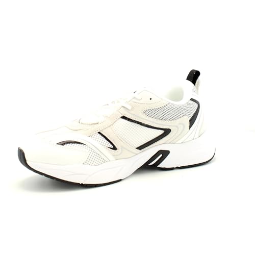 Calvin Klein Herren Retro Tennis SU-MESH Sneaker, Bright White/Black, 42 EU von Calvin Klein