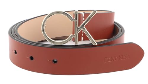 Calvin Klein Leder Gürtel Re-Lock CK Logo Belt 30MM W70 Cognac braun von Calvin Klein