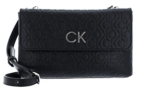 Calvin Klein Re-Lock Double Crossbody EMB Mono CK Black, Einheitsgröße von Calvin Klein