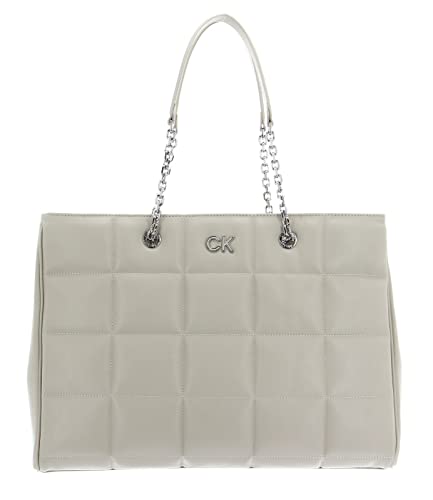 Calvin Klein Re-Lock Quilt Tote L Stoney Beige von Calvin Klein