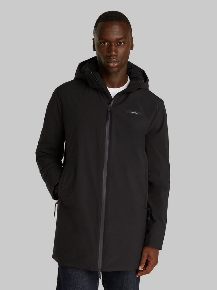 Calvin Klein Regenmantel TECHNICAL NON-QUILT PARKA mit Logoprint von Calvin Klein
