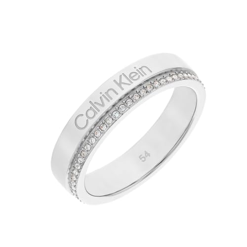 Calvin Klein Ring für Damen Kollektion MINIMAL LINEAR mit Kristallen - 35000200B von Calvin Klein