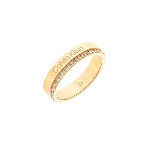 Calvin Klein Ring für Damen Kollektion MINIMAL LINEAR mit Kristallen - 35000201C von Calvin Klein