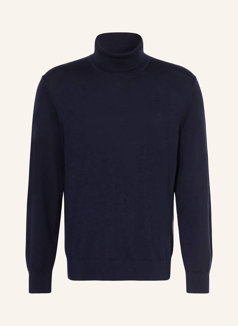 Calvin Klein Rollkragenpullover Aus Merinowolle blau von Calvin Klein
