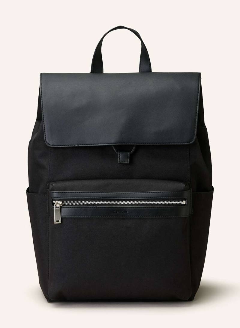 Calvin Klein Rucksack Im Materialmix schwarz von Calvin Klein