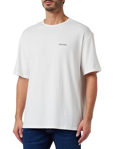 Calvin Klein Herren S/S Crew Neck 000NM2399E Kurzarm Rundhals T-Shirts, Weiß (White), L von Calvin Klein