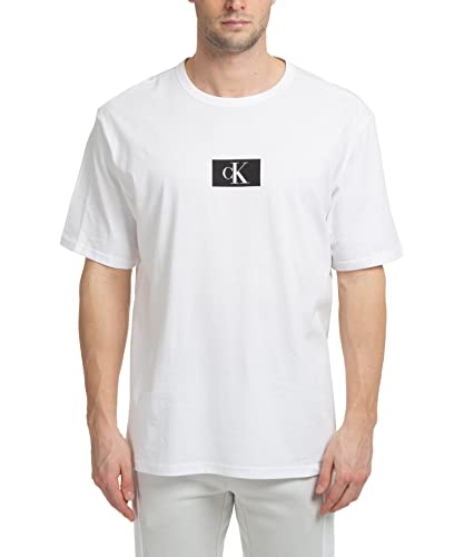 Calvin Klein Herren S/S Crew Neck 000NM2399E Kurzarm Rundhals T-Shirts, Weiß (White), M von Calvin Klein