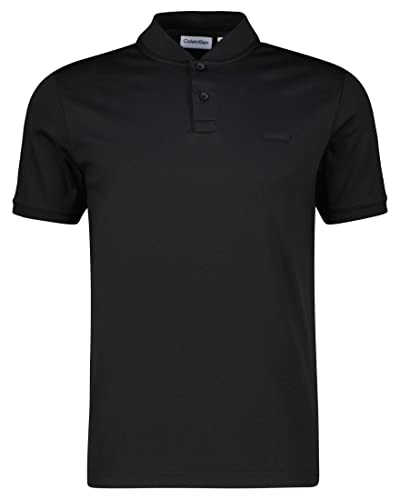 Calvin Klein SMOOTH COTTON STAND COLLAR POLO, schwarz(behblack), Gr. M von Calvin Klein