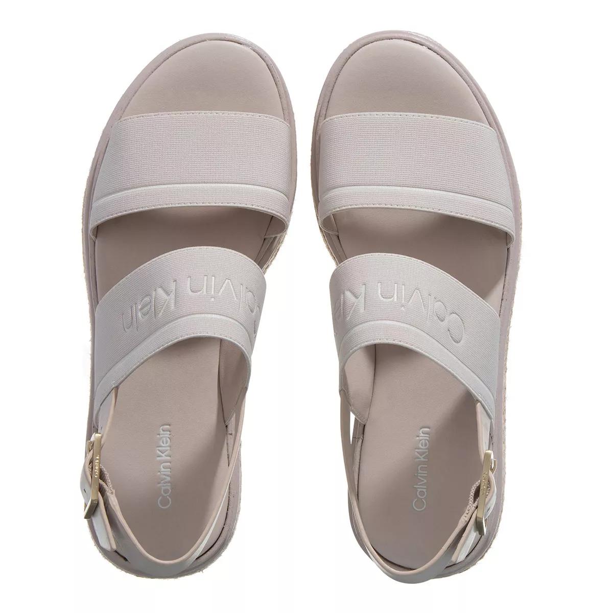 Calvin Klein Sandalen & Sandaletten - Flatform Wedge - Gr. 39 (EU) - in Creme - für Damen von Calvin Klein
