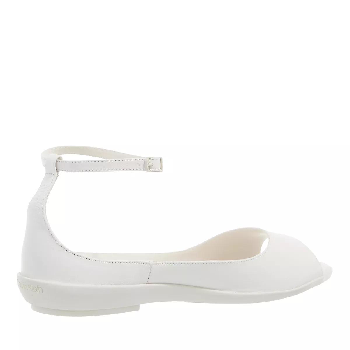 Calvin Klein Sandalen & Sandaletten - Peep Toe Ballerina Lth - Gr. 37 (EU) - in Creme - für Damen von Calvin Klein