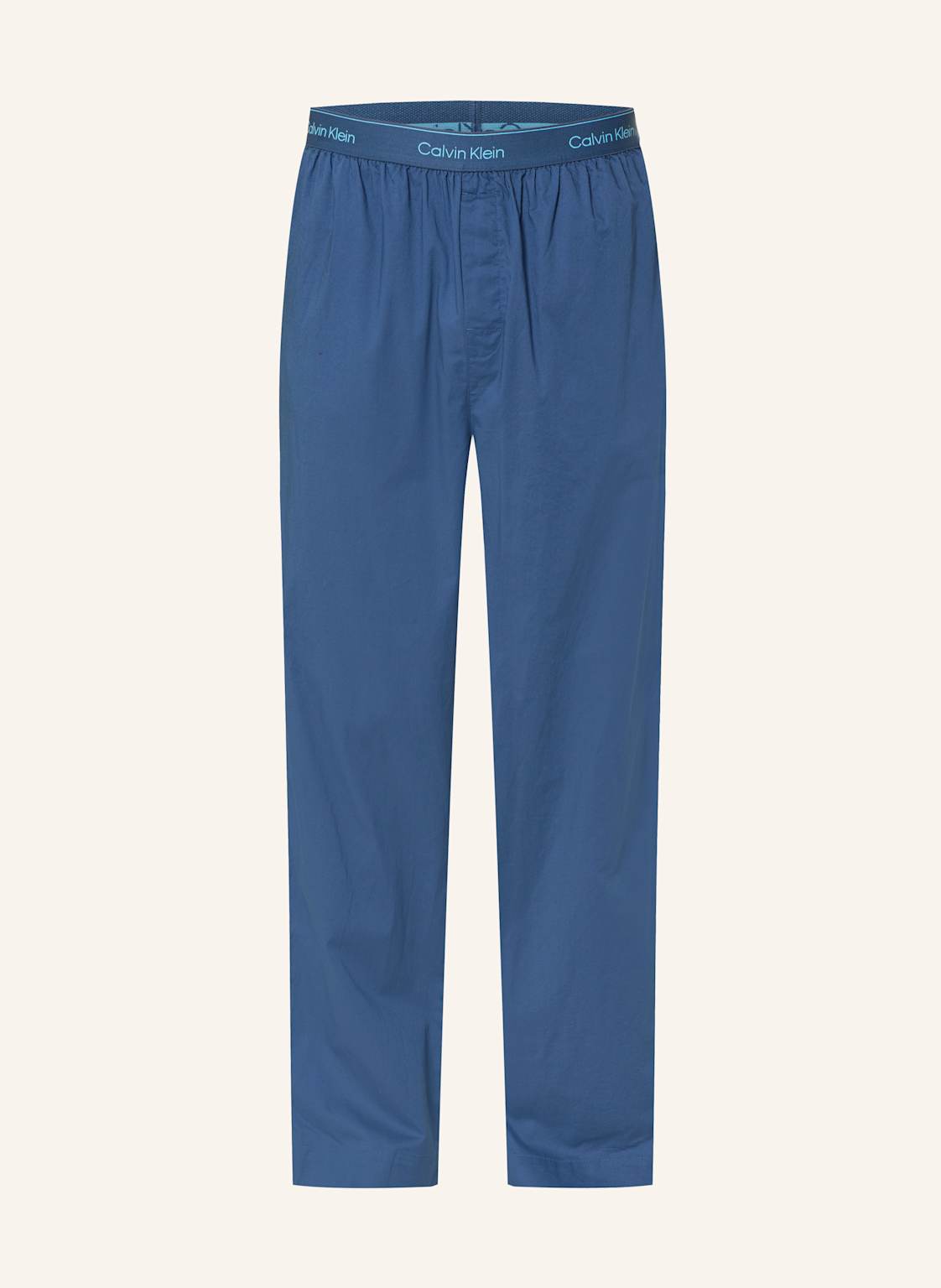 Calvin Klein Schlafhose Cotton Poplin blau von Calvin Klein