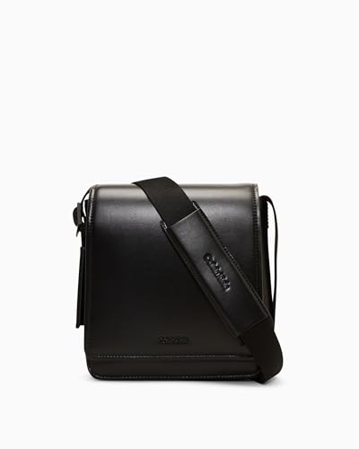 Calvin Klein Schlanke schwarze Umhängetasche mit Logo für Herren, Schwarz, Einheitsgröße von Calvin Klein