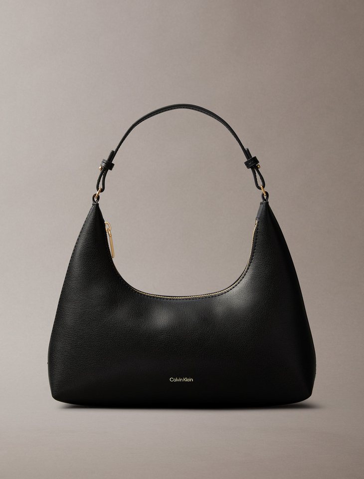 Calvin Klein Schultertasche FOIL LOGO SHOULDER BAG, Henkeltasche, Damen Handtasche, Hobo bag mit Logoschriftzug von Calvin Klein