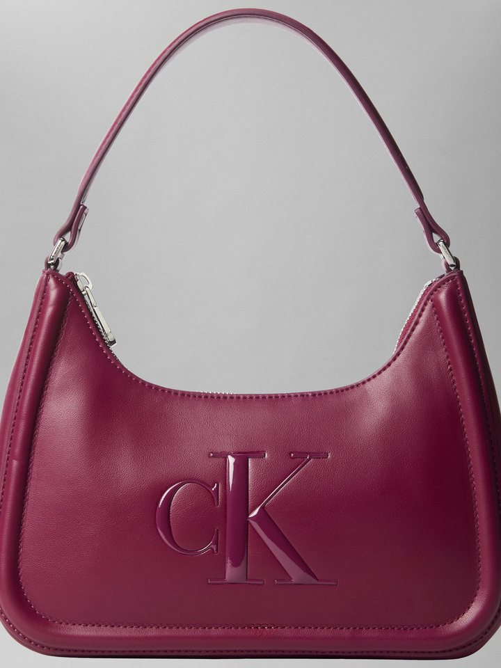 Calvin Klein Schultertasche RAISED CK SMALL SHOULDER BAG, Henkeltasche, Damen-Handtasche, Umhängetasche mit CK-Logo von Calvin Klein