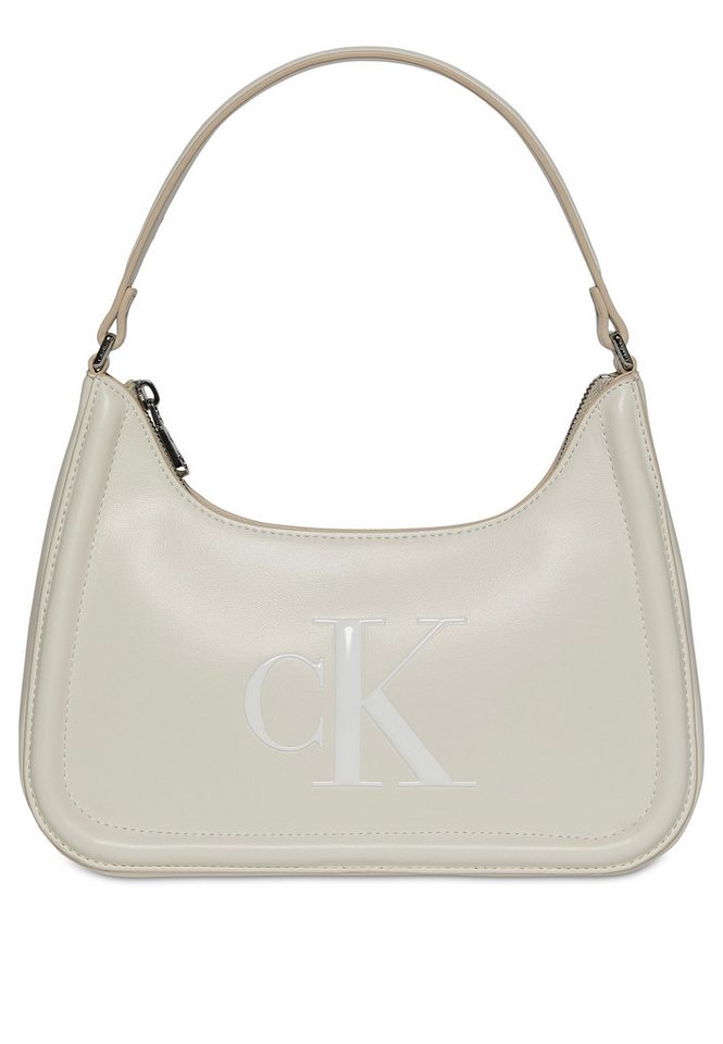 Calvin Klein Schultertasche RAISED CK SMALL SHOULDER BAG, Henkeltasche, Damen-Handtasche, Umhängetasche mit CK-Logo von Calvin Klein