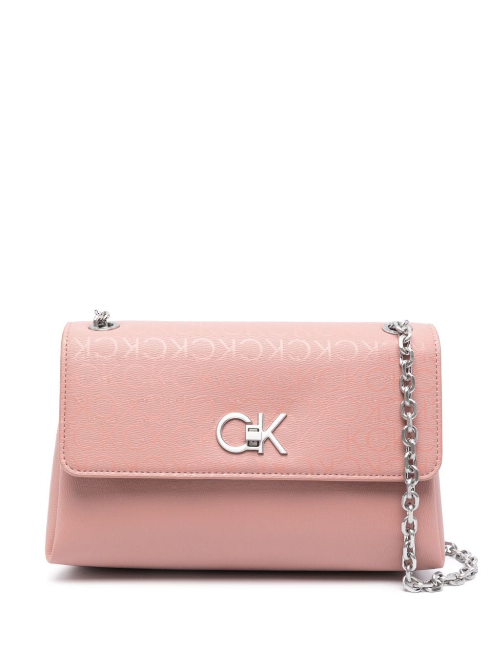 Calvin Klein Schultertasche mit Monogramm-Print - Rosa von Calvin Klein