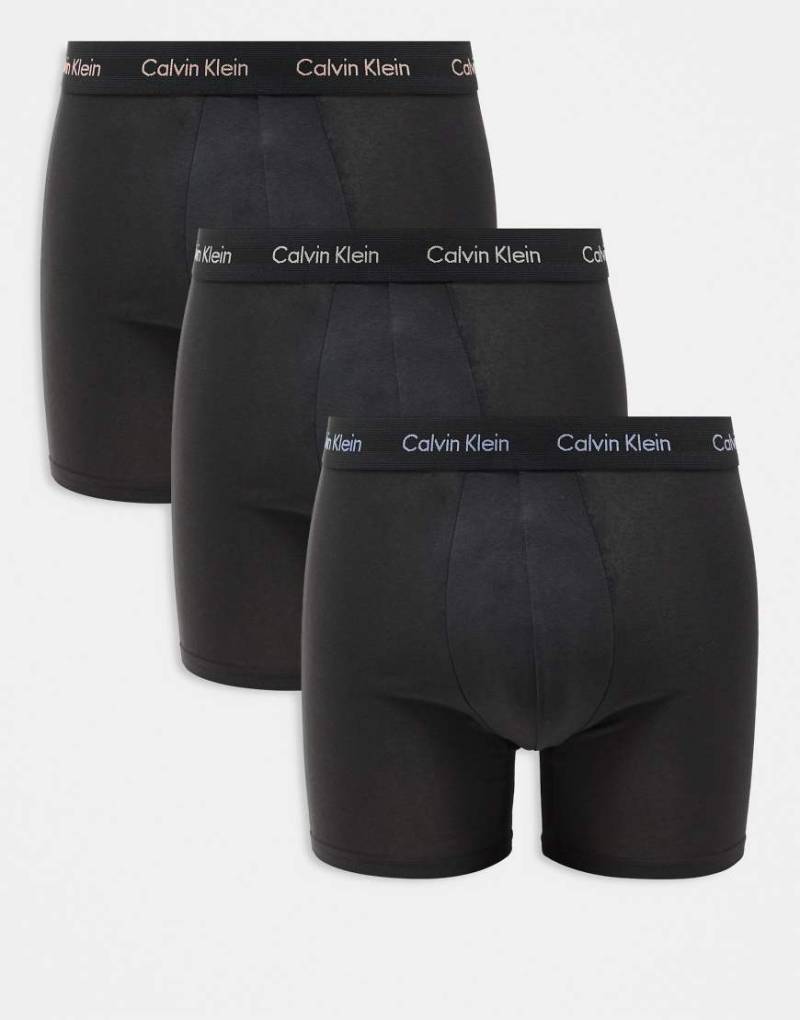 Calvin Klein - Schwarze Boxershorts aus Stretchbaumwolle im 3er-Pack von Calvin Klein