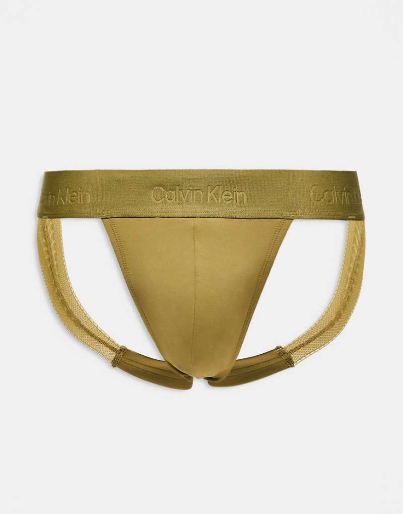 Calvin Klein - Sculpt - Jockstrap aus Spitze in Grün von Calvin Klein