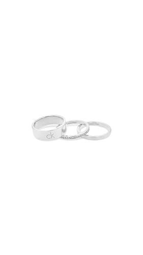 Calvin Klein Set aus 3 Ringen für Damen Kollektion CK TRIO in Edelstahl verziert mit Kristallen - 35000794C von Calvin Klein