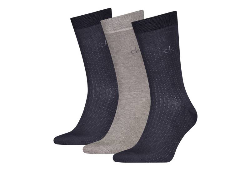Calvin Klein Socken CK MEN SOCK 3P GIFTBOX DROPNEEDLE GRID (3er Pack) von Calvin Klein