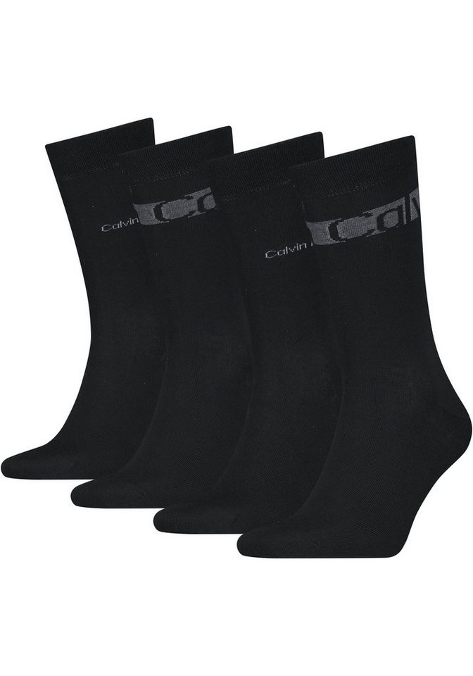 Calvin Klein Socken CK MEN SOCK 4P STRIPES (Packung, 4-Paar) mit Coolmax®-Fasern für Feuchtigkeitsregulierung und Atmungsaktivität von Calvin Klein