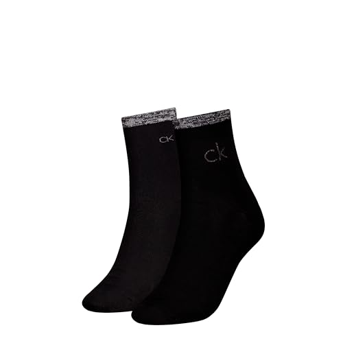Calvin Klein Socks CK WOMEN SHORT SOCK 2P SHINY LOGO von Calvin Klein